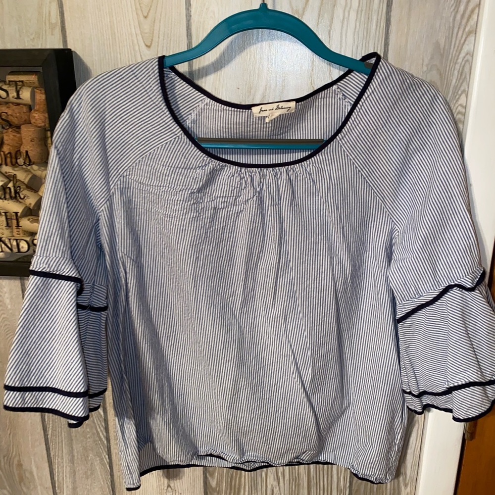 Blue striped Top